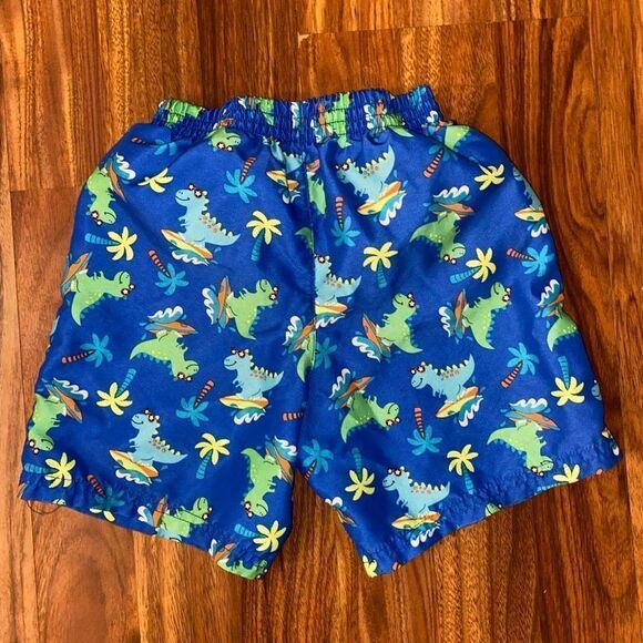 6 for $25🎃 Healthtex Blue Dinosaur Swim Trunks With Netting Baby Size 24 Month - Picture 3 of 4